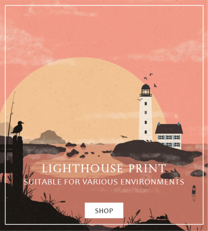 LIGHTHOUSE PRINT – Fuzzy Ink