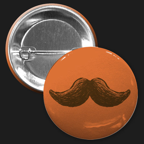 Mustache Button (Orange)