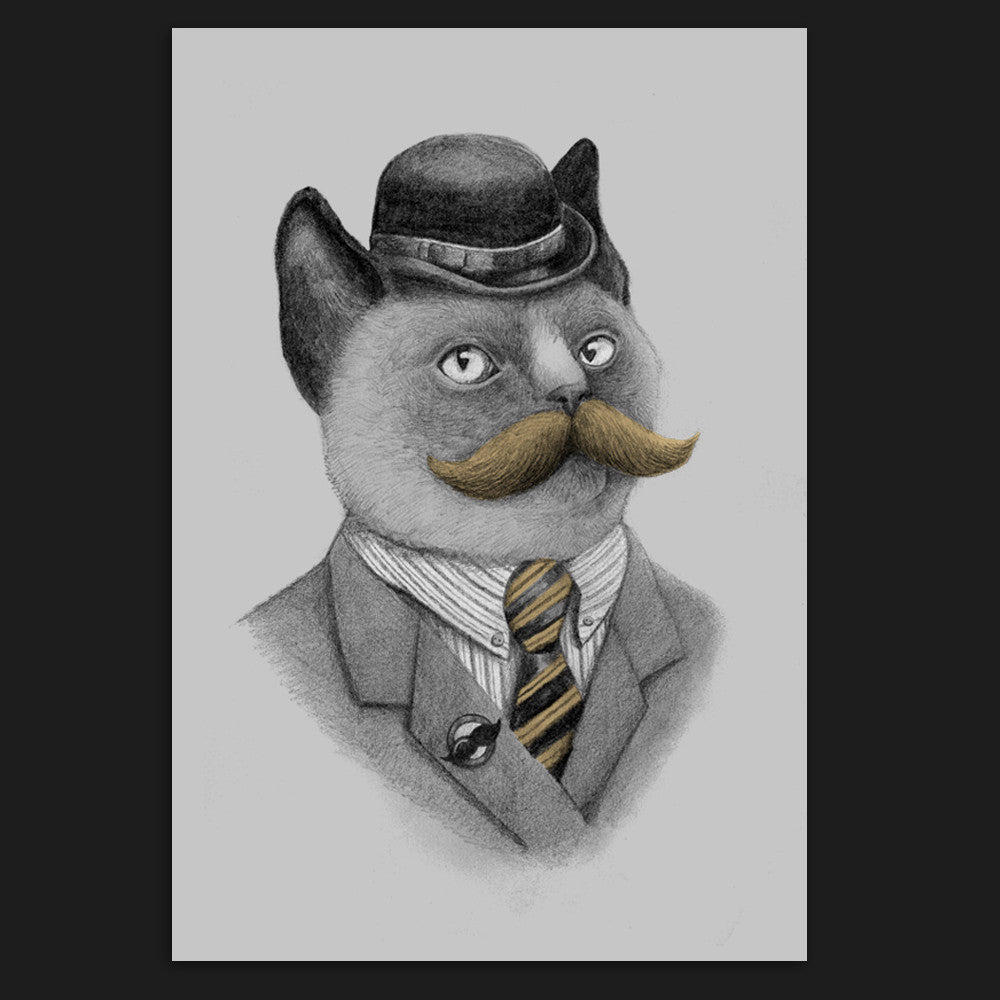 Monsieur Pussy Cat Print