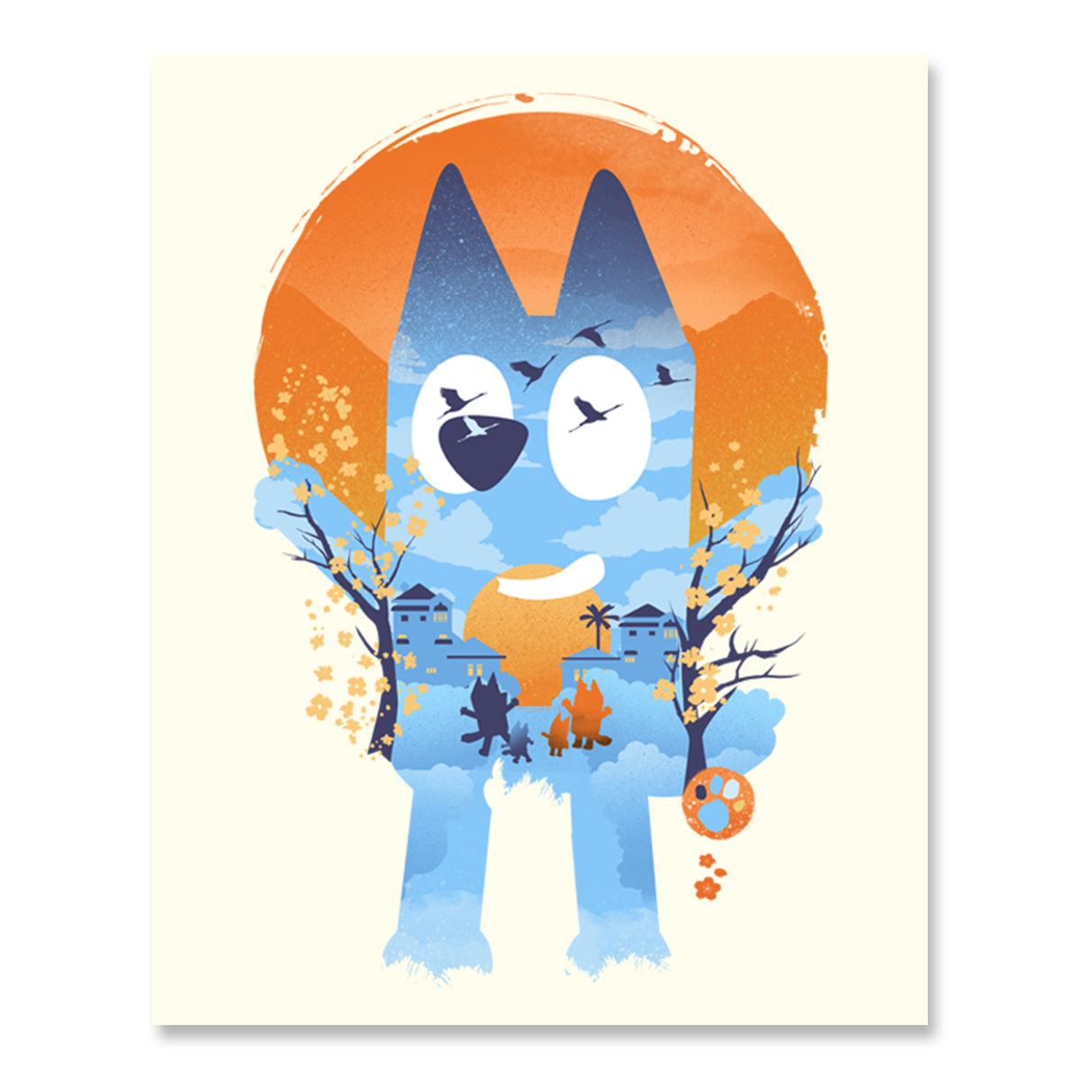 Ukiyo-e Bluey Print
