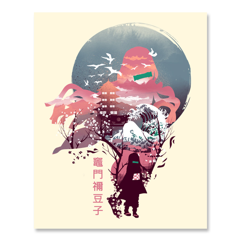 Ukiyo-e Nezuko Print