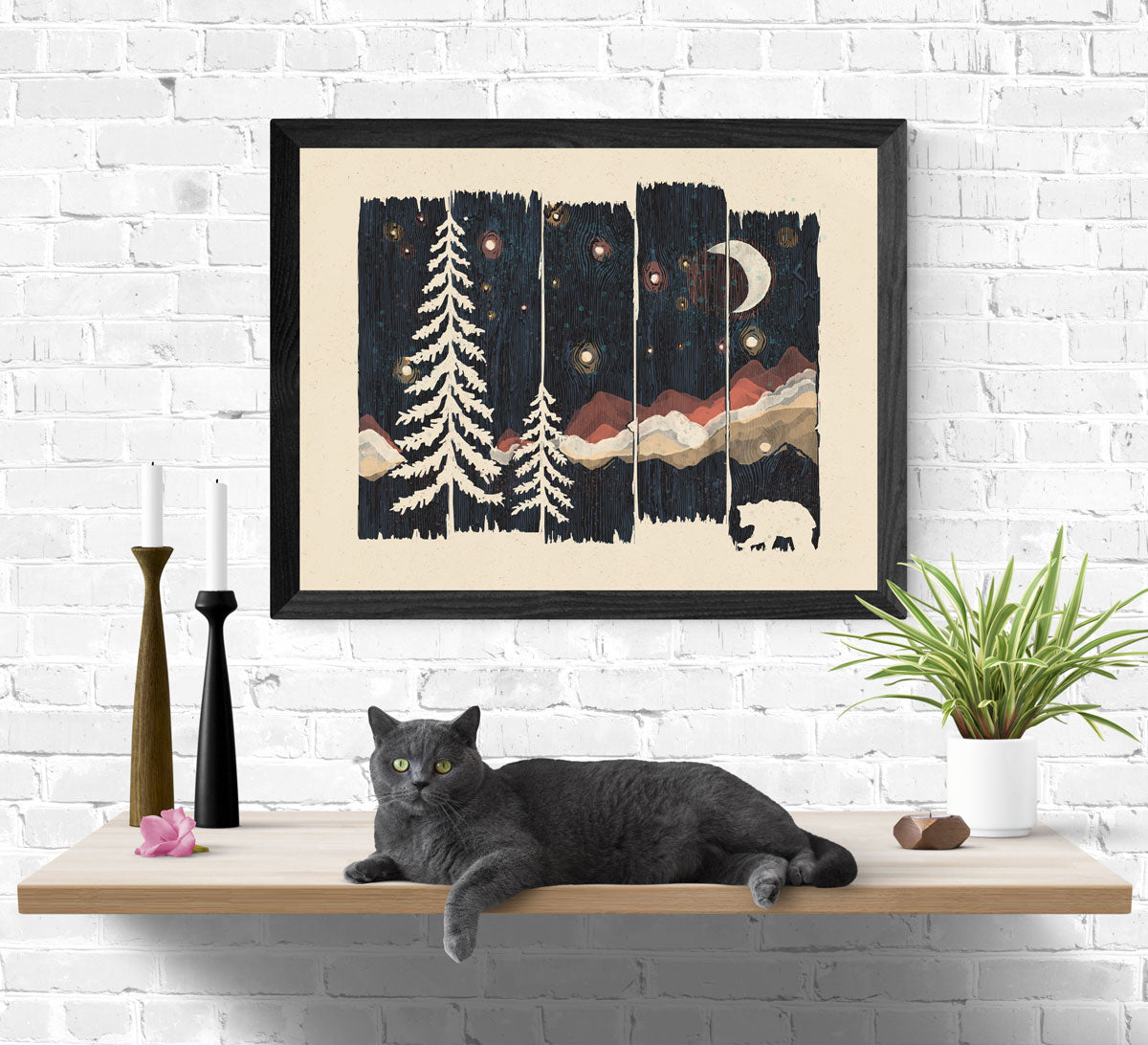 Starry Night in the Mountains Print