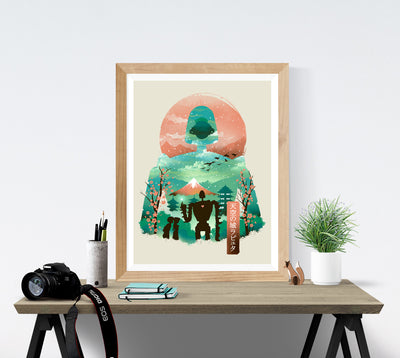 Ukiyo-e Sky Castle Print