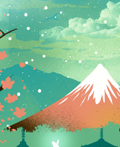 Ukiyo-e Sky Castle Print