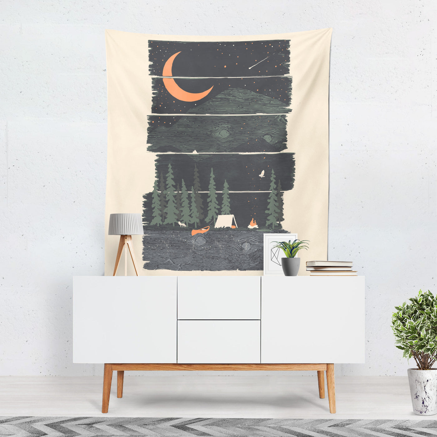 I Wish I Was Camping Tapestry