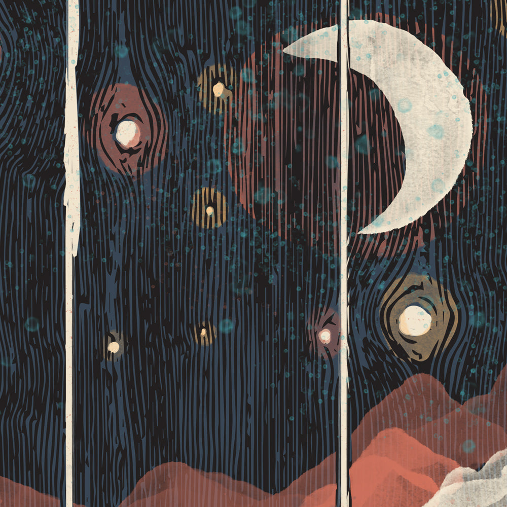 Starry Night in the Mountains Print