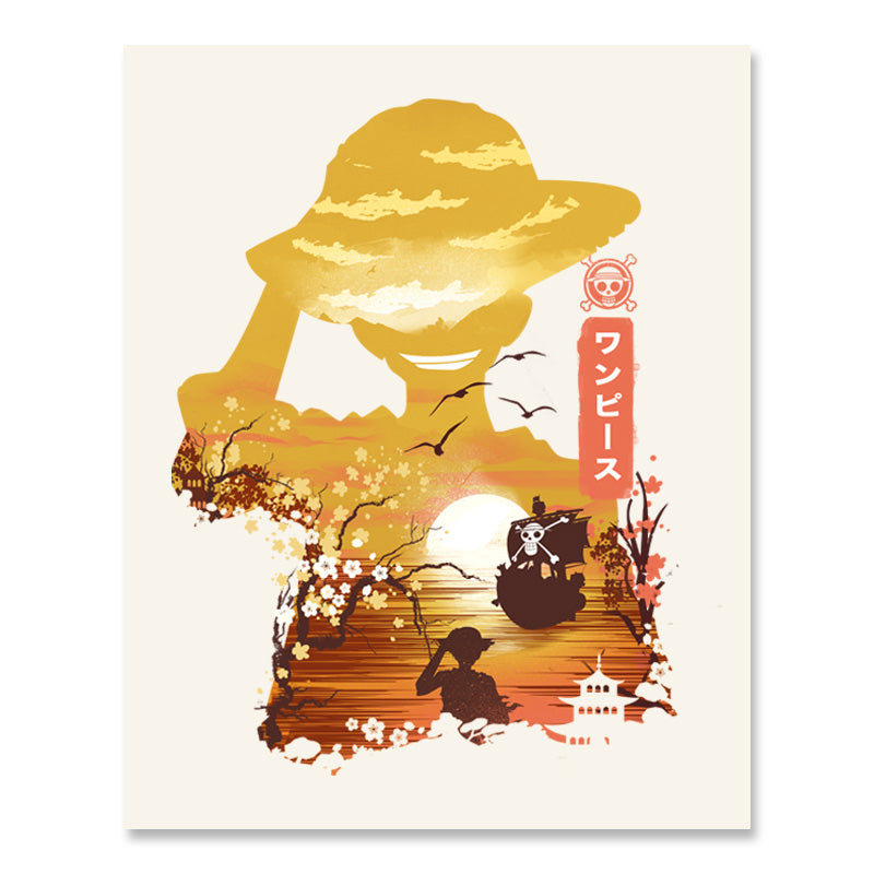 Ukiyo-e Luffy Print