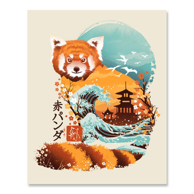 Ukiyo-e Red Panda Print
