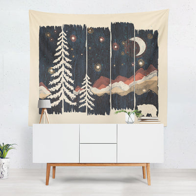 Starry Night in the Mountains Tapestry