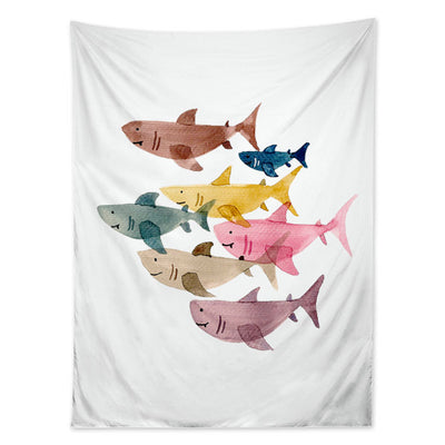 Rainbow Sharks Tapestry