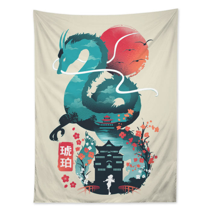 Ukiyo Dragon Tapestry