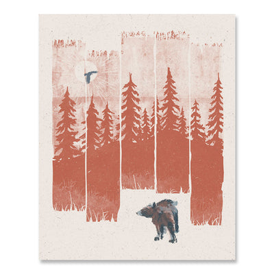 Bear in the Wild Print